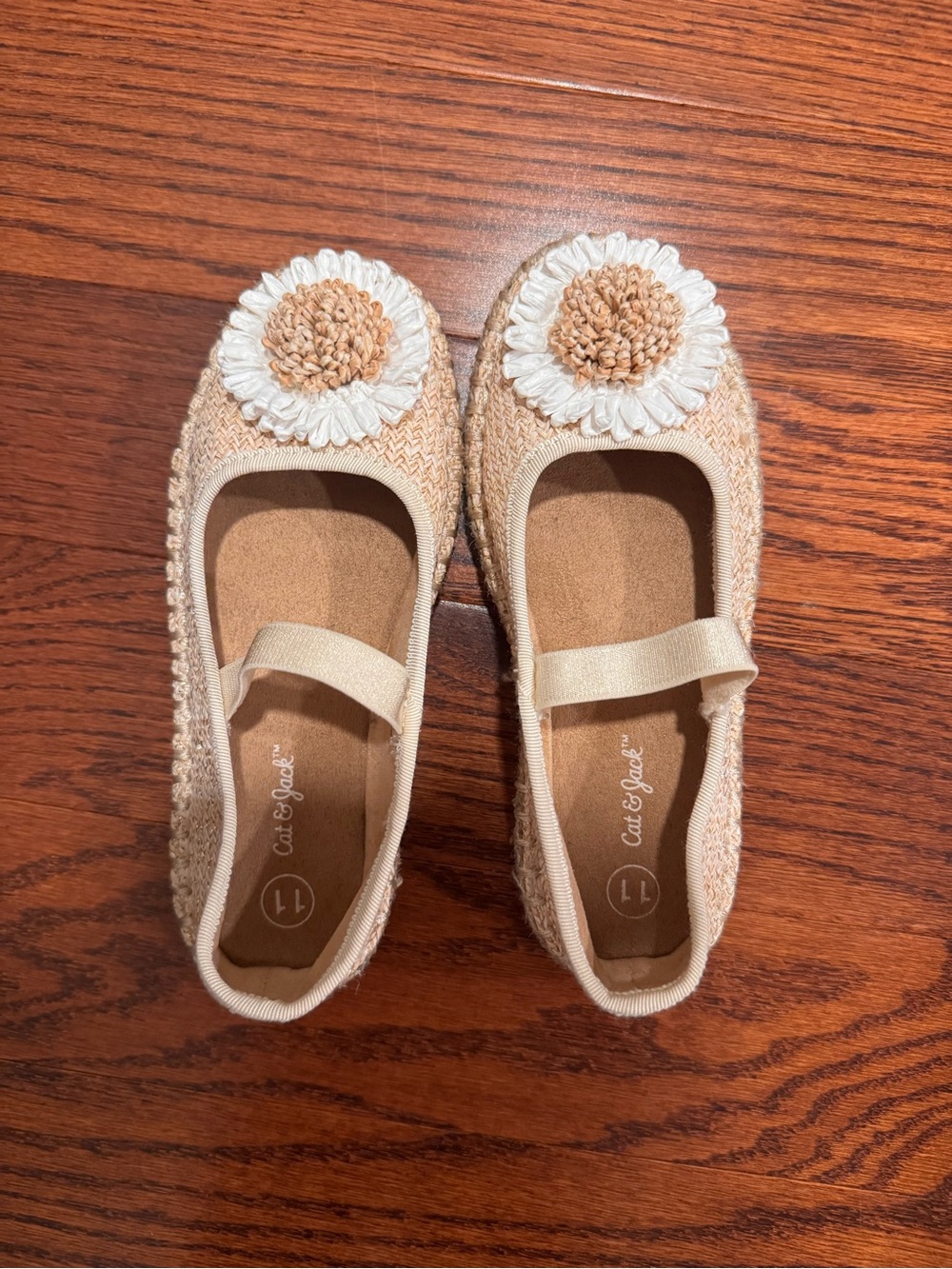 Kids Beige Daisy Espadrilles